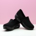 Women's Solid Color Platform Sneakers, Breathable Knit Slip On Shoes, Comfortable Low Top Shoes