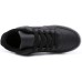 Women's Black Faux Leather Platform Sneakers, Lace Up Low Top Running Shoes, Women's Footwear