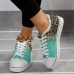 Women's Leopard Print Canvas Shoes, Fashion Low Top Lace Up Sneakers, Casual Flat Walking Shoes