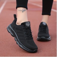 Women's Solid Color Casual Sneakers, Lace Up Low-top Round Toe Non-slip Lightweight Outdoor Shoes, Walking Comfy Shoes