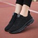 Women's Solid Color Casual Sneakers, Lace Up Low-top Round Toe Non-slip Lightweight Outdoor Shoes, Walking Comfy Shoes