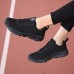 Women's Solid Color Casual Sneakers, Lace Up Low-top Round Toe Non-slip Lightweight Outdoor Shoes, Walking Comfy Shoes