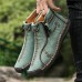 Men's Handmade Boots, Classic Stitching Ankle Boots, Outdoor Casual Zipper Shoes