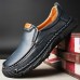 Men's PLUS SIZE Microfiber Leather Durable Non Slip Slip-On Comfy Outdoor Walking Shoes, Spring And Autumn