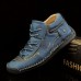 Men's Vintage Casual Non Slip Shoes, Handmade Comfortable Walking Sneakers For Spring Autumn