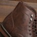 Men's Vintage Cap-toe Boots, Waterproof Anti-skid High-top Lace-up Boots For Outdoor, Spring Autum And Winter