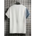 Color Block Style Men's Casual Daily Short Sleeve Crew Neck T-shirt For Summer