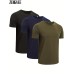 3pcs/set Solid Color Men's Comfy Medium Stretch T-shirt, Men's Summer Clothes, Men's Clothing