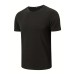 3pcs/set Solid Color Men's Comfy Medium Stretch T-shirt, Men's Summer Clothes, Men's Clothing