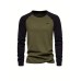 Color Block Print Men's Casual Comfy Long Sleeve T-shirt, Men's Clothes For Spring Summer Autumn, Tops For Men, Gift For Men