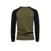 Color Block Print Men's Casual Comfy Long Sleeve T-shirt, Men's Clothes For Spring Summer Autumn, Tops For Men, Gift For Men