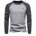 Color Block Print Men's Casual Comfy Long Sleeve T-shirt, Men's Clothes For Spring Summer Autumn, Tops For Men, Gift For Men