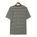 Stripe Pattern Print Men's Comfy T-shirt, Graphic Tee Men's Summer Clothes, Men's Outfits