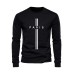 PARIS Print, Men's Graphic Design Crew Neck Long Sleeve Active T-shirt Tee, Casual Comfy Shirts For Spring Summer Autumn, Men's Clothing Tops