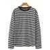 Casual Striped Men's All-match Long Sleeve Crew Neck T-shirt For Spring Fall