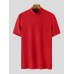 Men's Shirred Solid Color Slim Fit Casual Short Sleeve Tee, Men's Clothing