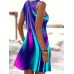 Graphic Print Chain Neck Dress, Casual Sleeveless Tank Dress For Spring & Summer, Women's Clothing