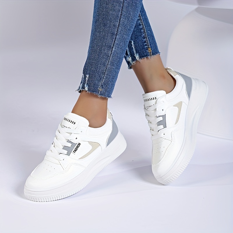 womens lightweight sneakes low top lace up platform casual shoes womens fashion footwear details 5